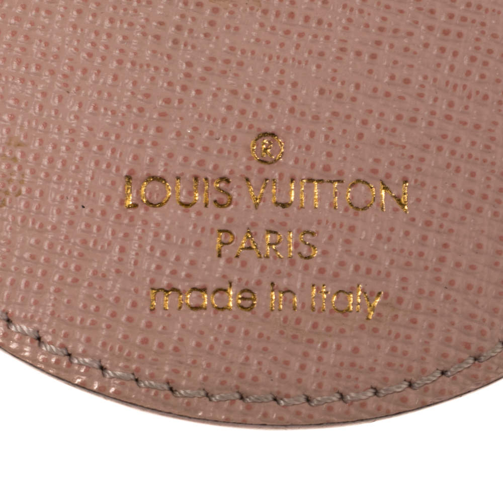 Louis Vuitton Brown Monogram & Rose Ballerine Canvas Mirror Keyring/ Bag  Charm Louis Vuitton