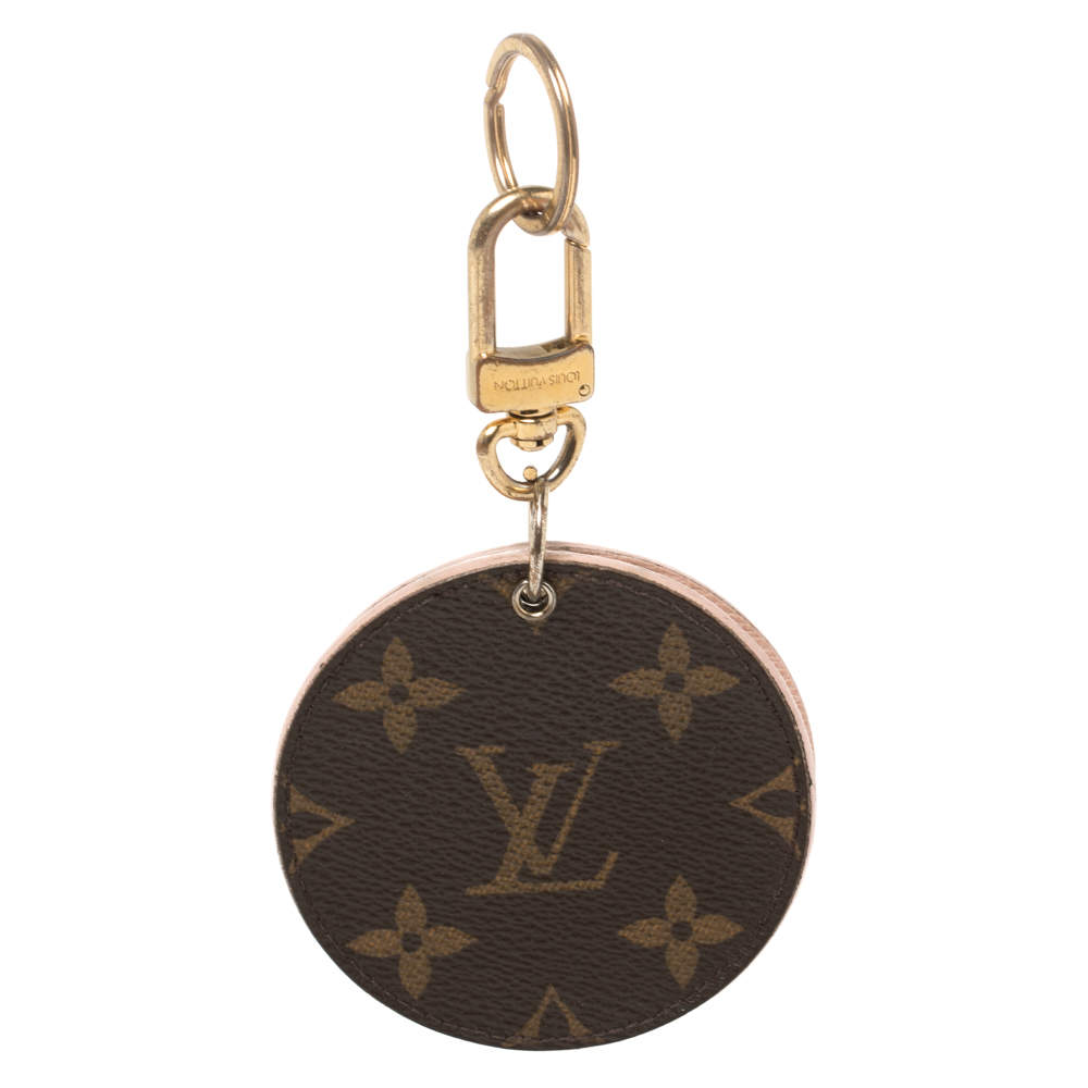 Louis Vuitton Brown Monogram & Rose Ballerine Canvas Mirror Keyring/ Bag  Charm Louis Vuitton