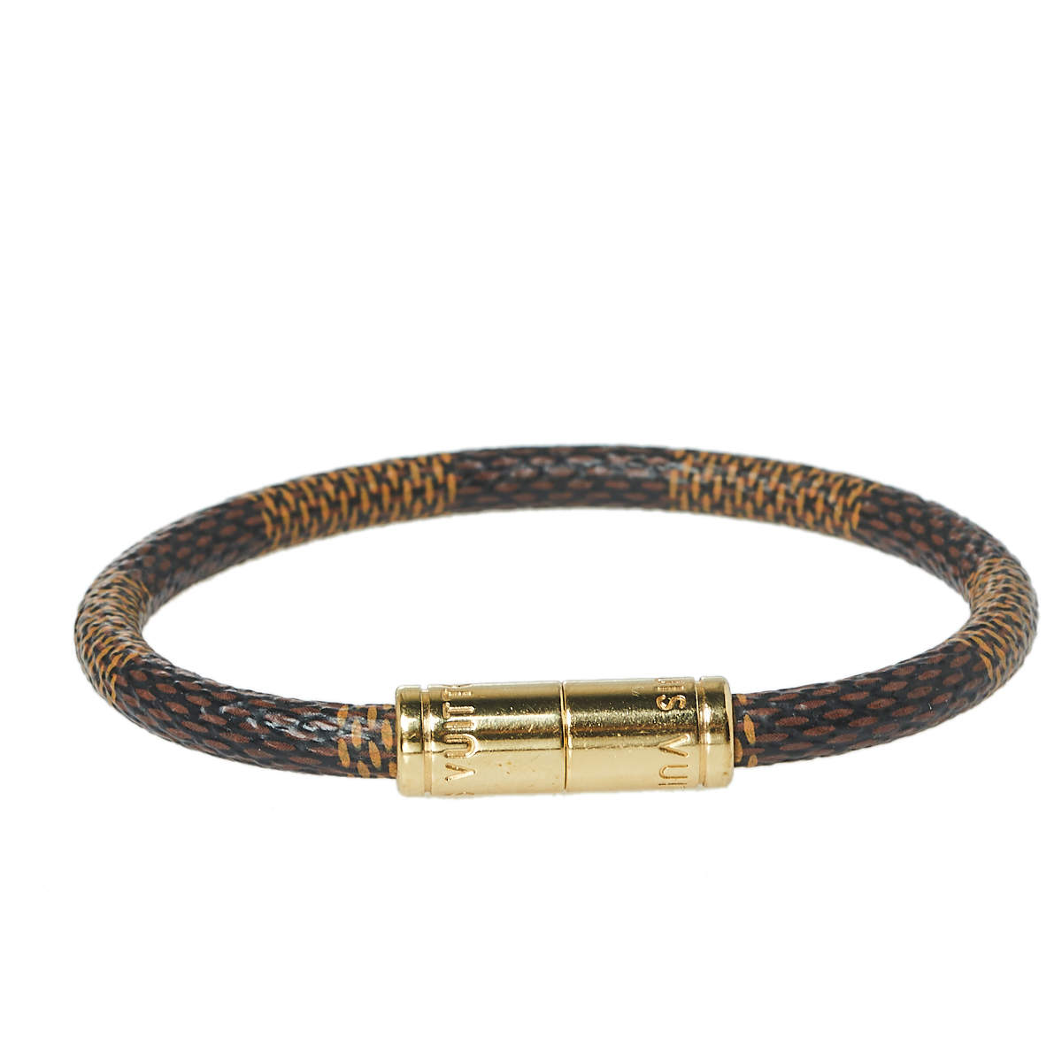 Louis Vuitton Keep It Brown Damier Ebene Canvas Wrap Bracelet