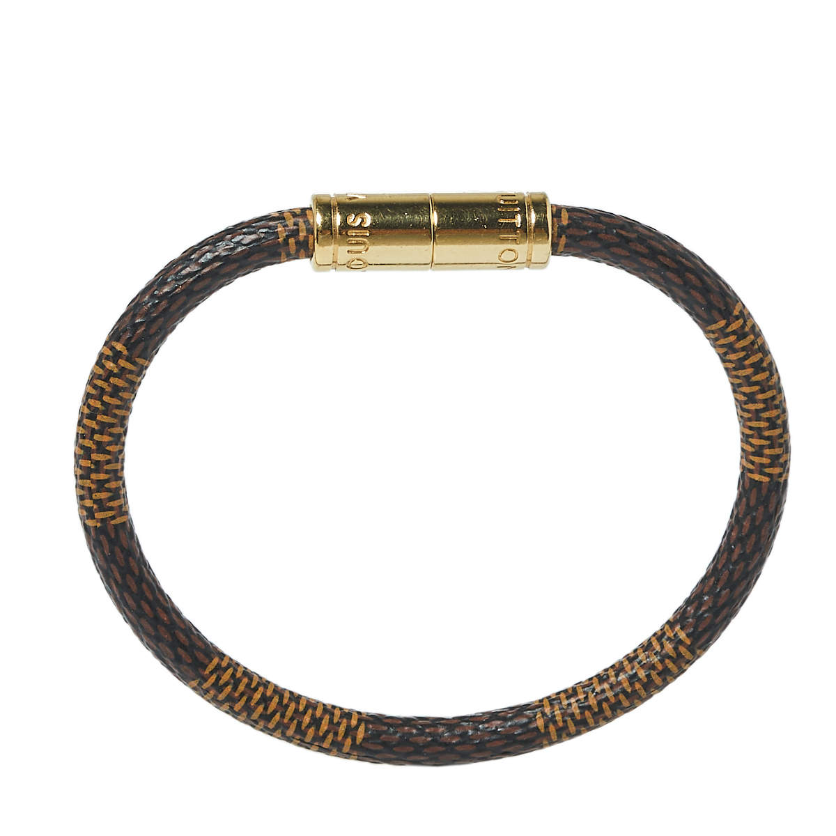 Louis Vuitton Canvas Keep It Bracelet - Brown, Brass Wrap