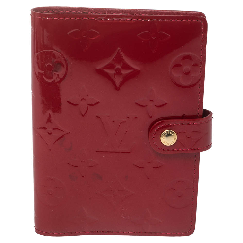 Pre Owned Louis Vuitton Pomme D’amour Monogram Vernis Small Ring Agenda Cover