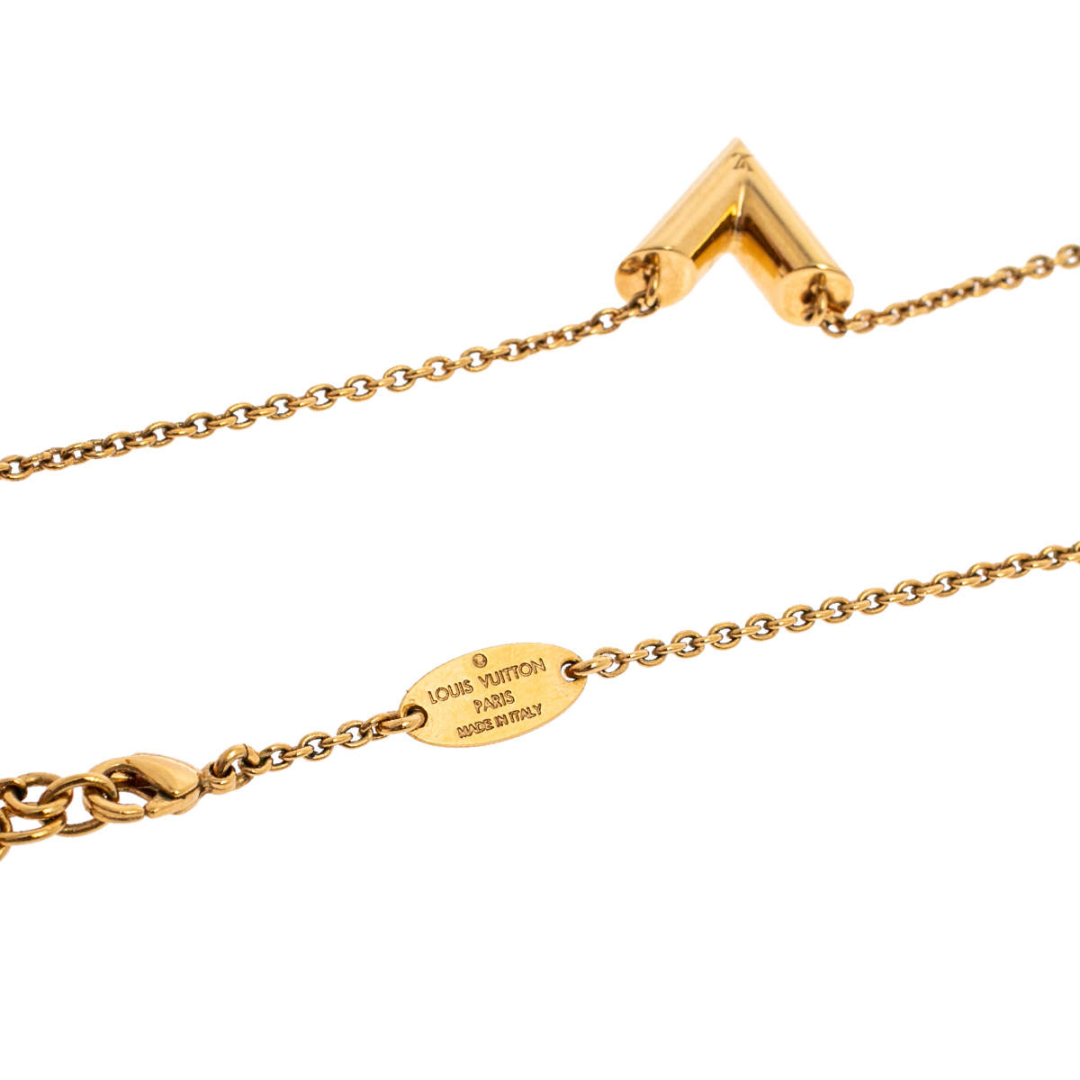 Louis Vuitton Crystal Essential V Necklace - Gold-Tone Metal Pendant  Necklace, Necklaces - LOU154166