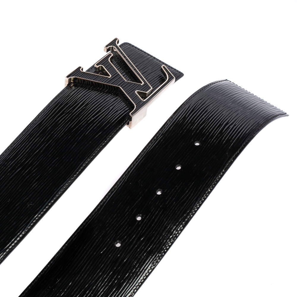 Louis Vuitton Black Electric Epi Leather LV Initiales Waist Belt 85 CM Louis  Vuitton