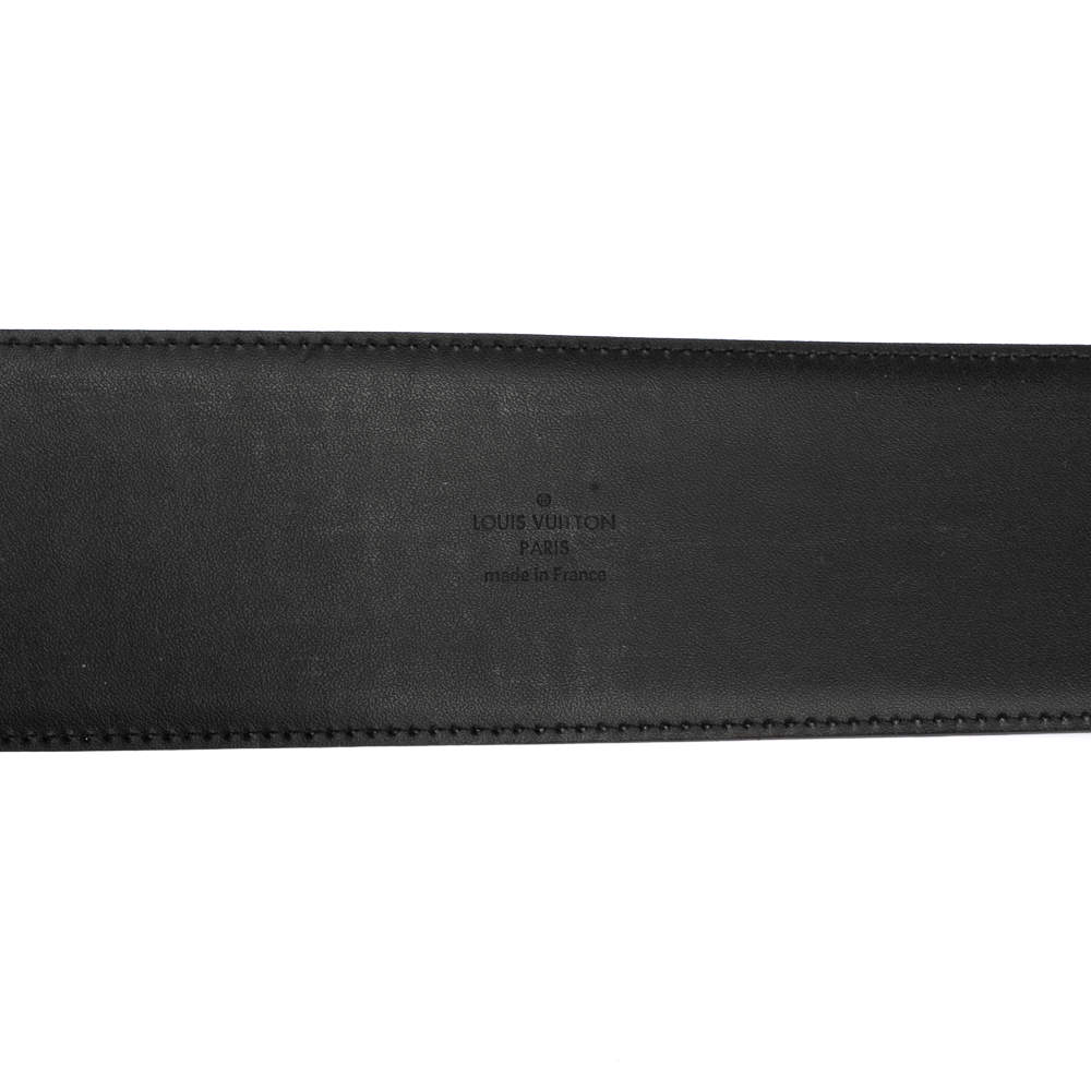 Louis Vuitton Black Electric Epi Leather LV Initiales Waist Belt