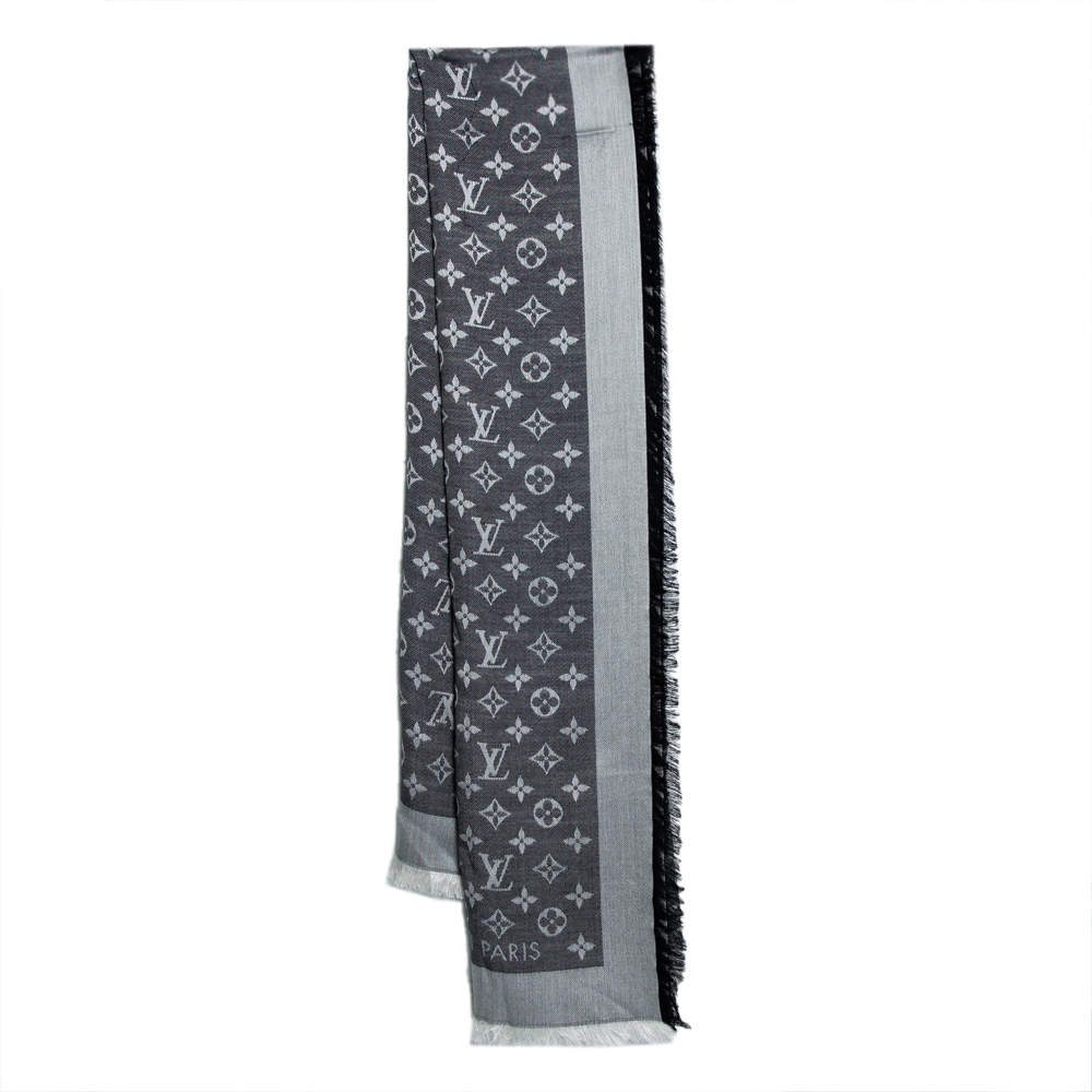 Monogram Shawl Silk/Wool – Keeks Designer Handbags