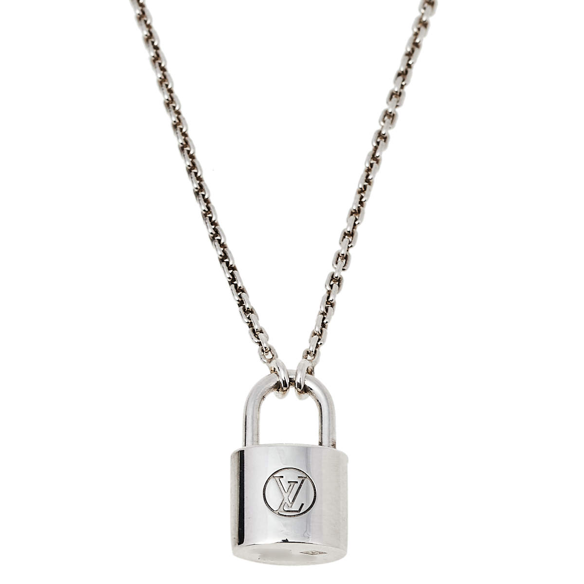 Louis Vuitton For UNICEF Sterling Silver Lockit Pendant Necklace Louis  Vuitton