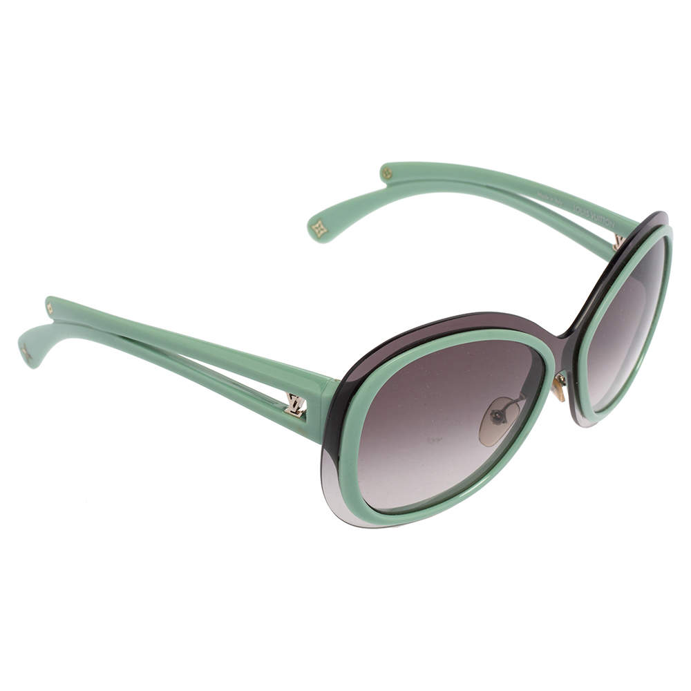 مملوكة مسبقًا Louis Vuitton Green/Grey Acetate Z0452U Gradient Oversized Sunglasses