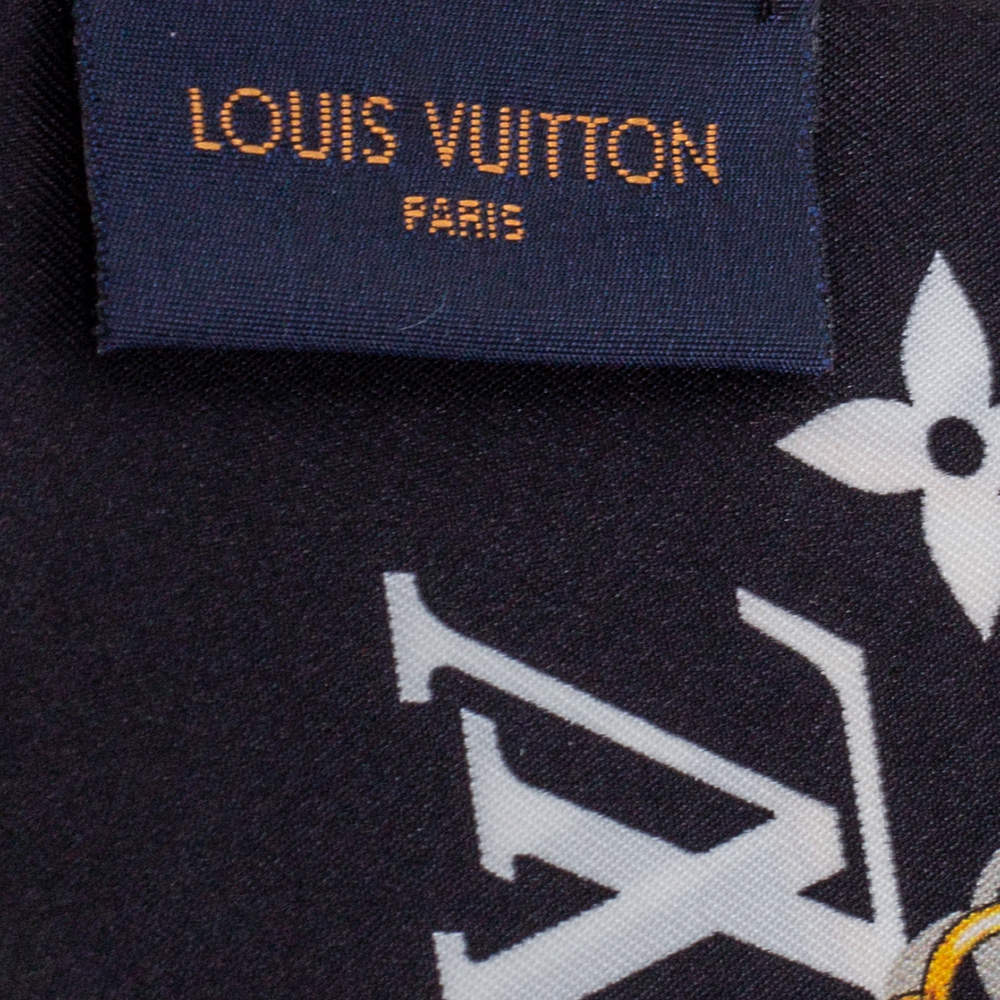 LOUIS VUITTON Silk Monogram Confidential Bandeau Black 1299810