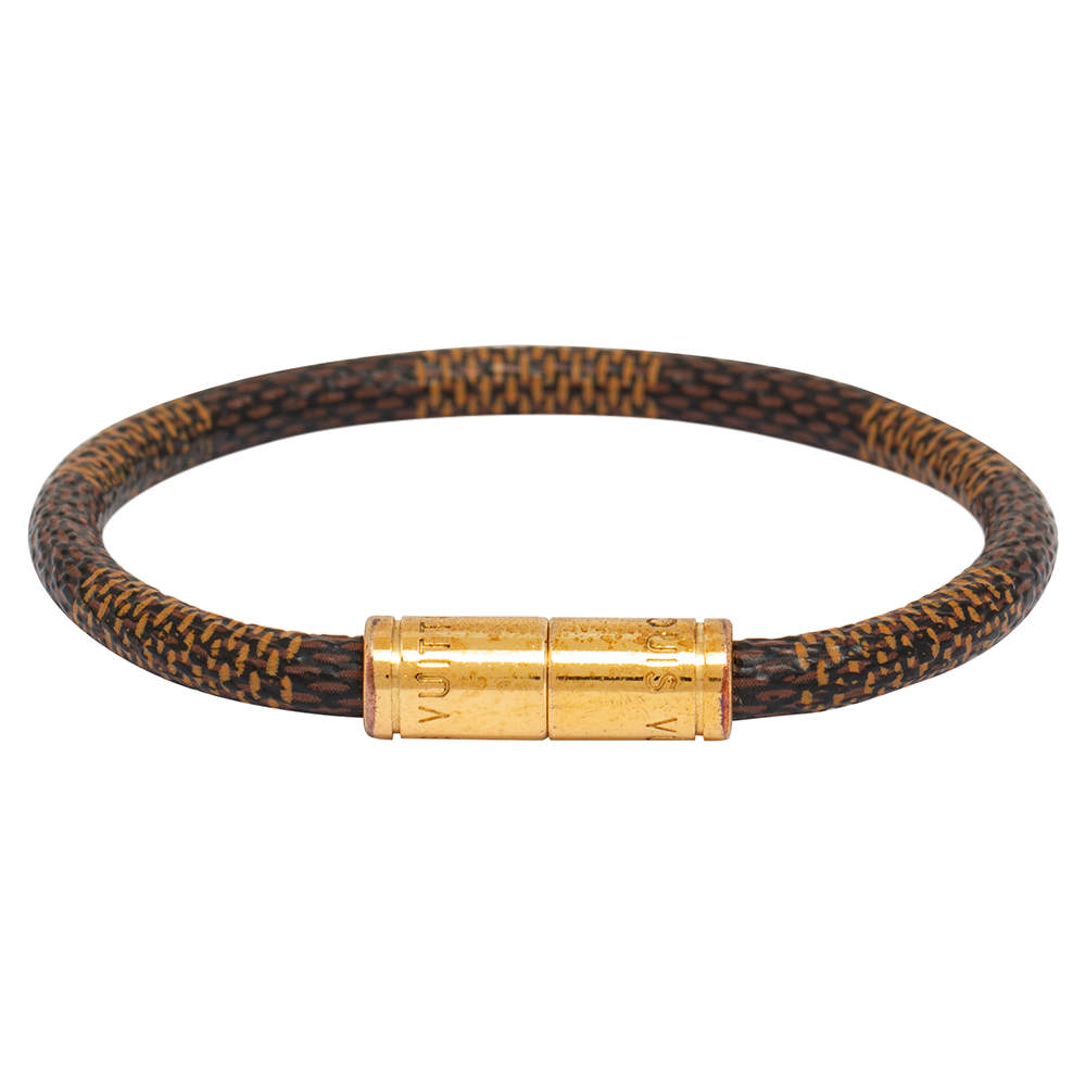 Louis Vuitton Keep It Brown Damier Ebene Canvas Bracelet 