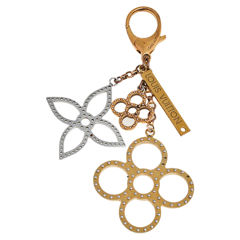 Louis Vuitton Tapage Three Tone Metal Key Ring/ Bag Charm Louis Vuitton