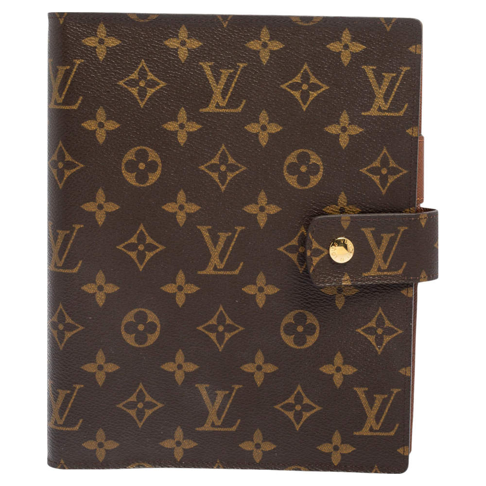 Pre Owned Louis Vuitton Monogram Canvas Large Ring Agenda Cover