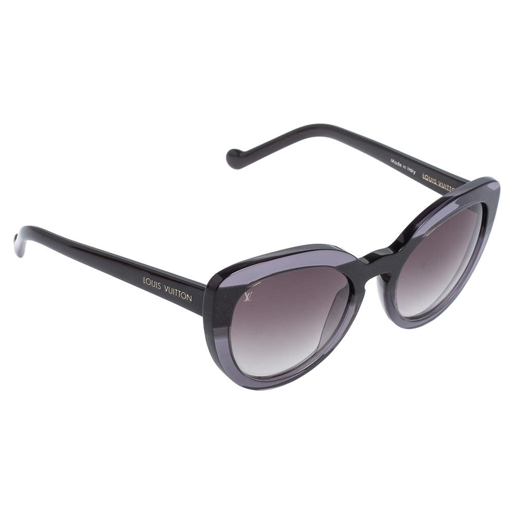 Louis Vuitton Black Acetate Peony Gradient Cat Eye Sunglasses
