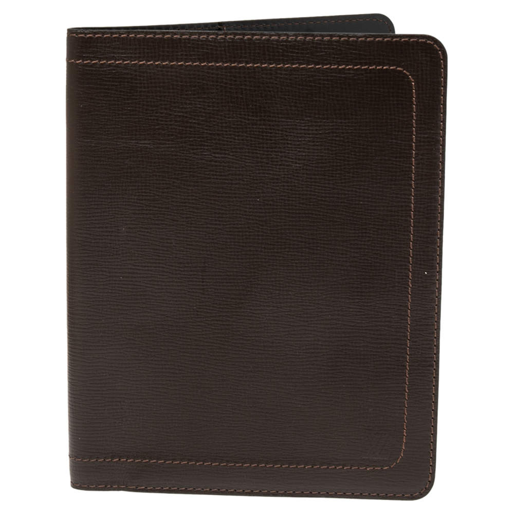 Pre Owned غطاء أجندة لوي فيتون ديسك جلد بني