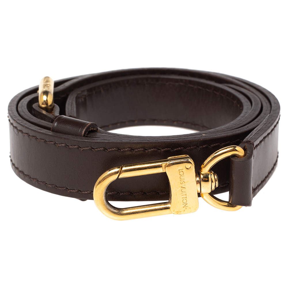 Dark Brown Leather Strap for Louis Vuitton Pochette/Eva/etc - .5 Wide -  Fixed or Adjustable Lengths
