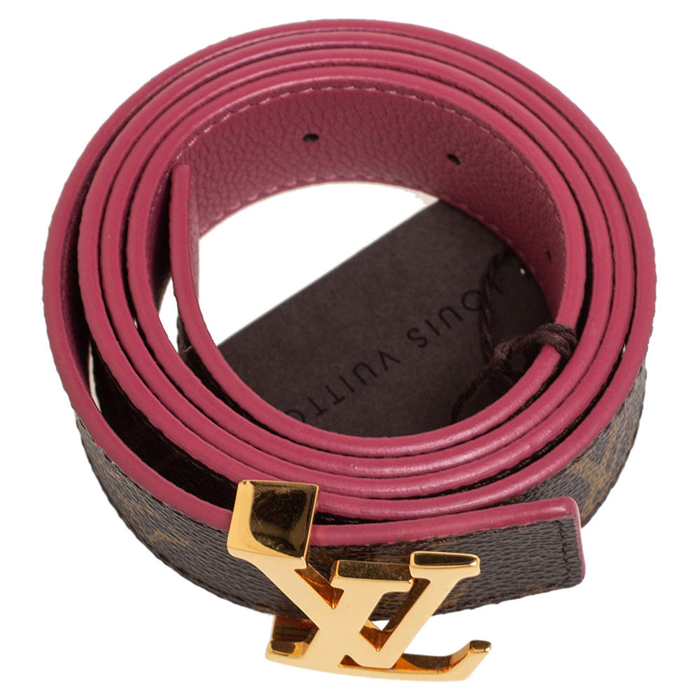 Louis Vuitton Monogram Canvas/Pink Leather LV Initiales Belt Reversible  Size 90/36 - Yoogi's Closet