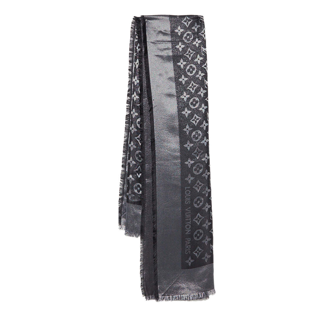 louis vuitton black monogram shawl