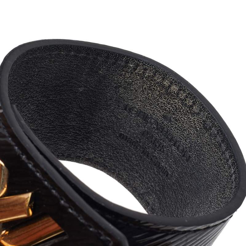 Louis Vuitton Black Epi Leather Twist It Cuff Bracelet 17 Louis