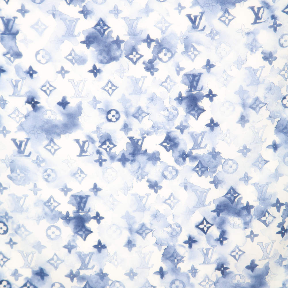 Louis Vuitton Blue Monogram Watercolor Cotton And Silk Bandana Scarf Louis  Vuitton | The Luxury Closet