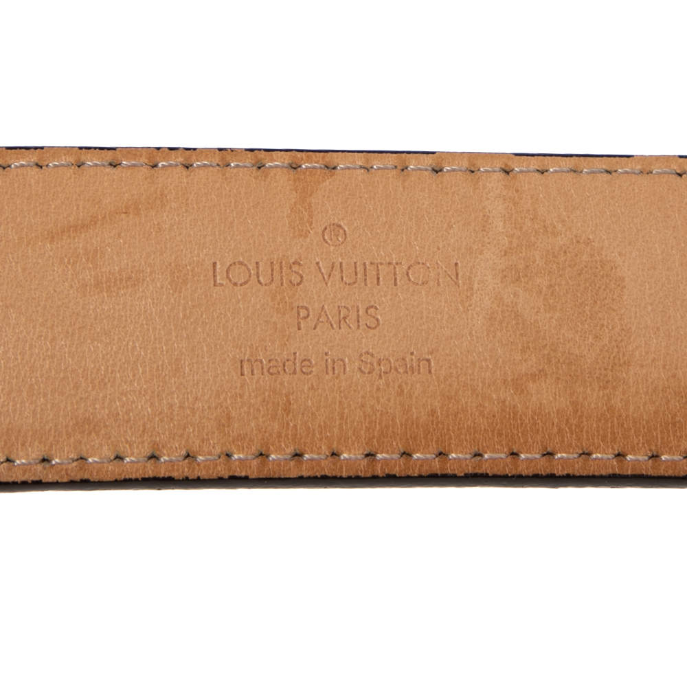 Louis Vuitton Amarante Monogram Vernis Fleur Buckle Belt 90CM Louis Vuitton