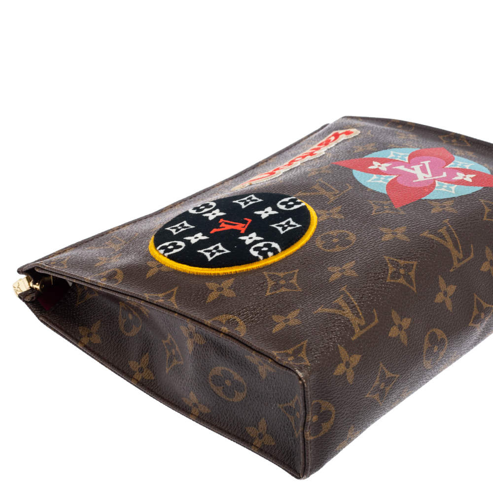 Louis Vuitton Toiletry Pouch Limited Edition Patches Monogram Canvas 26