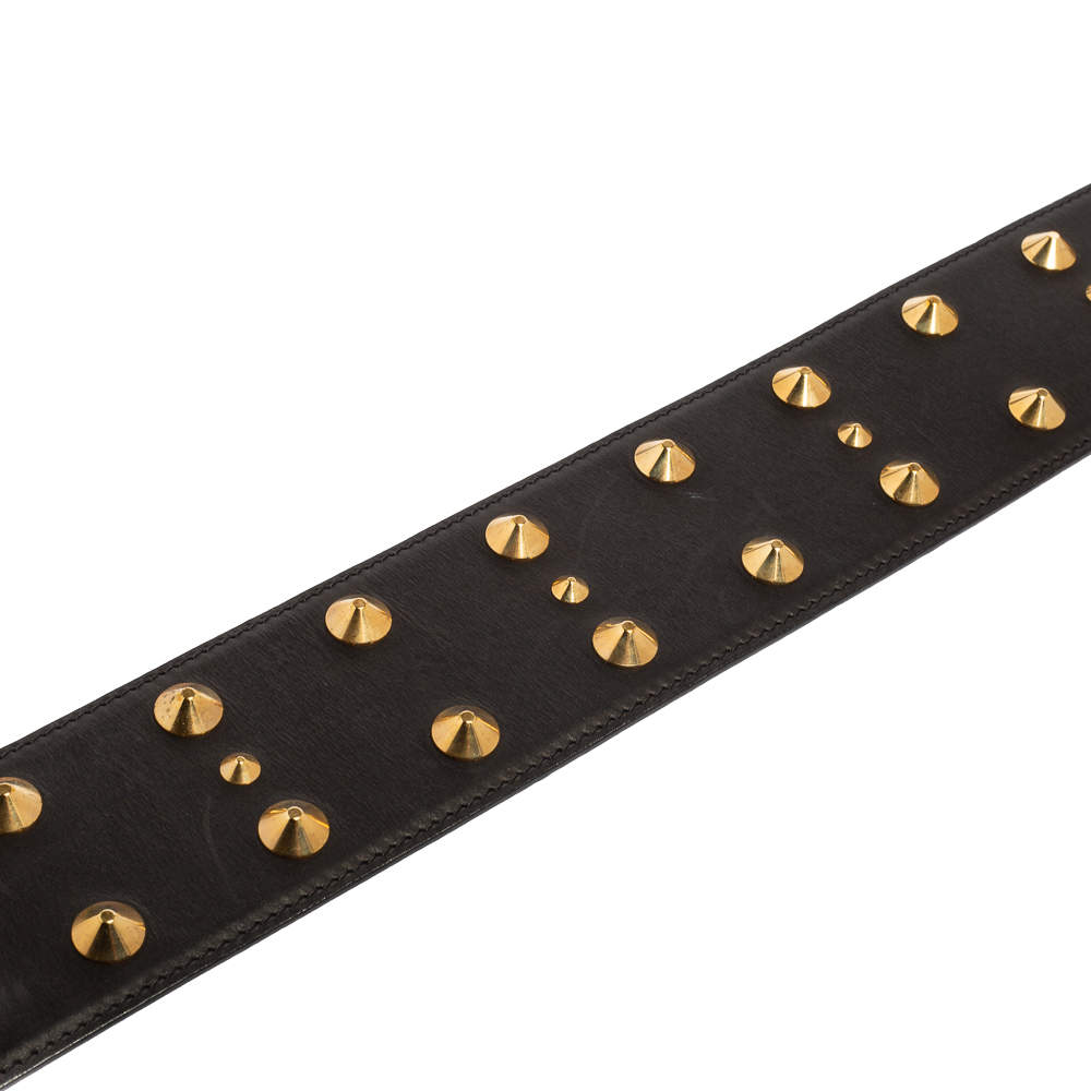 Authentic Louis Vuitton Clous Initiales Belt Gold Tone Stud M6889 size  85/34