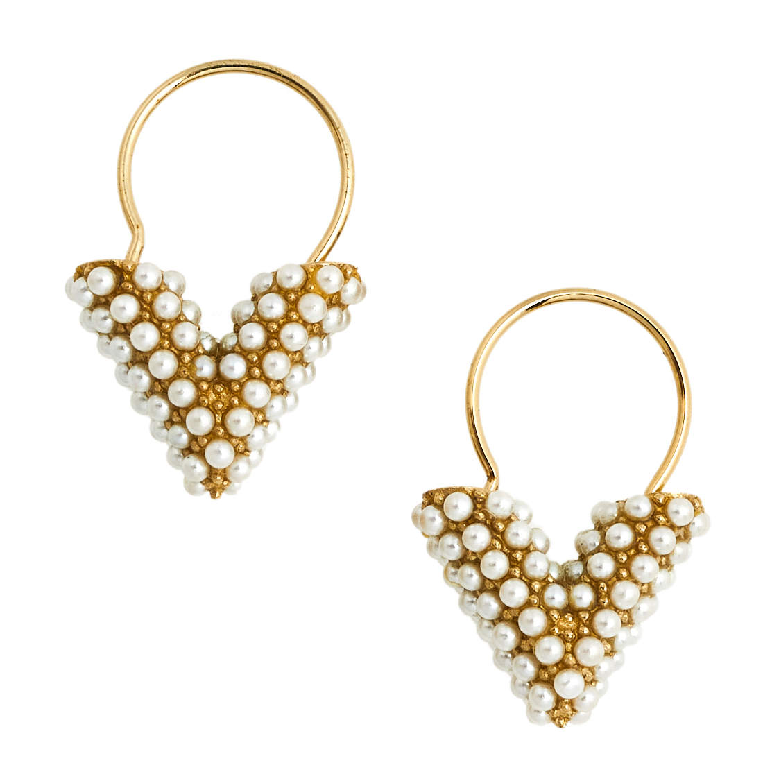 Louis Vuitton Faux Pearl Essential V Earrings - White, Brass Drop, Earrings  - LOU774202