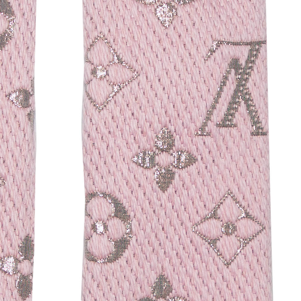 Louis Vuitton Ballerina Pink Jacquard Logomania Shine Scarf Louis