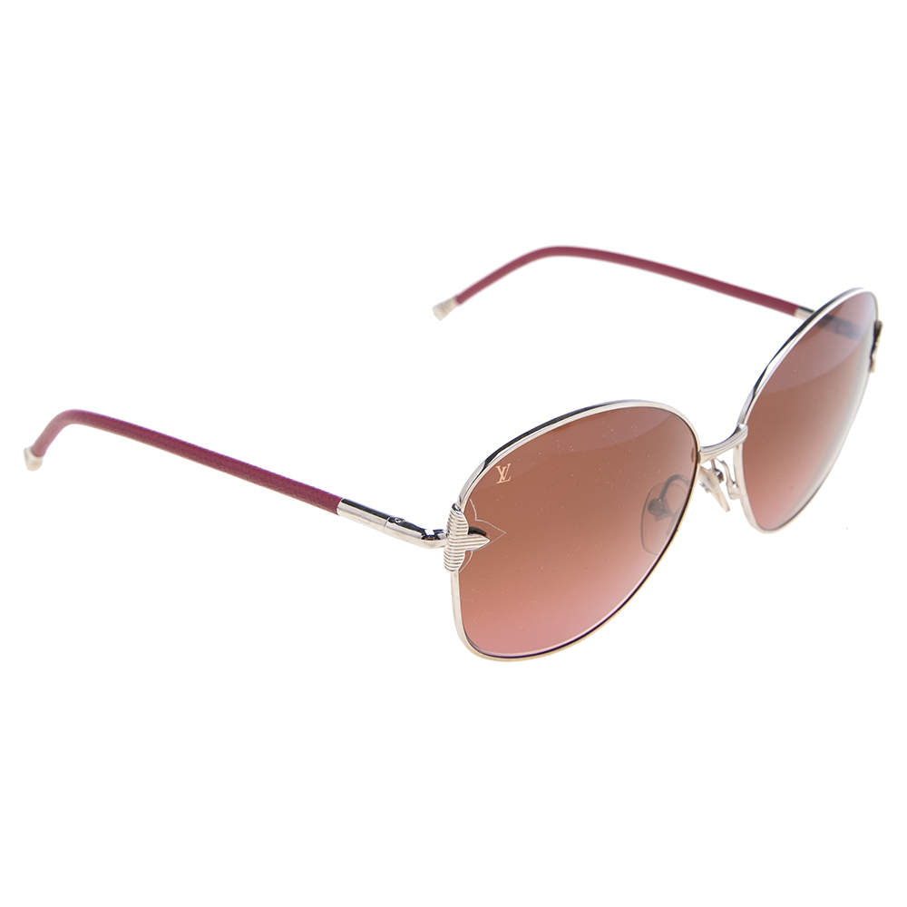 Louis Vuitton Pink Z0466U Viola Butterfly Gradient Oval Sunglasses