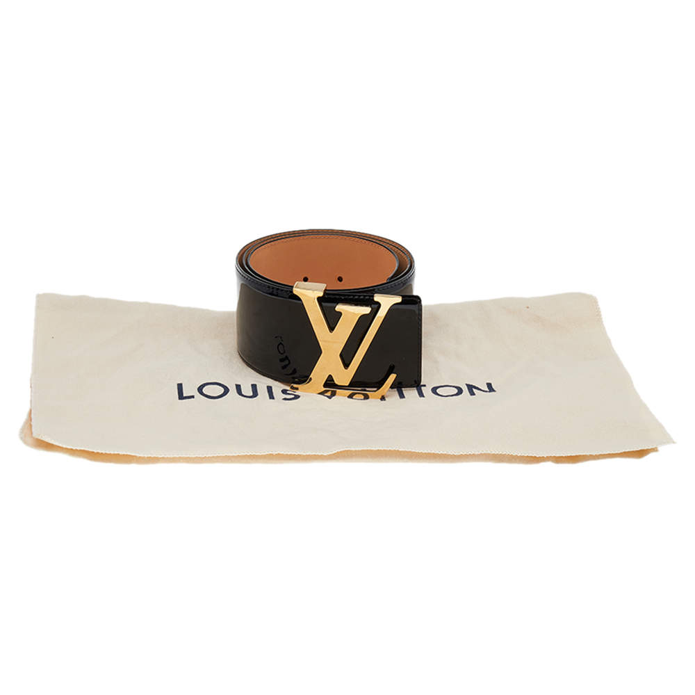 Louis Vuitton Amarante Vernis Extra Wide Gold Buckle 75/30 Belt Brown  Leather ref.317200 - Joli Closet