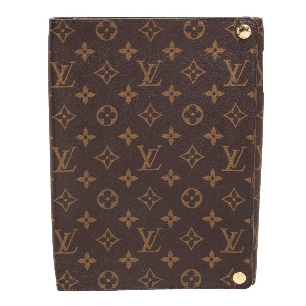 Pre Owned Louis Vuitton Brown Monogram Canvas Foldable iPad Case