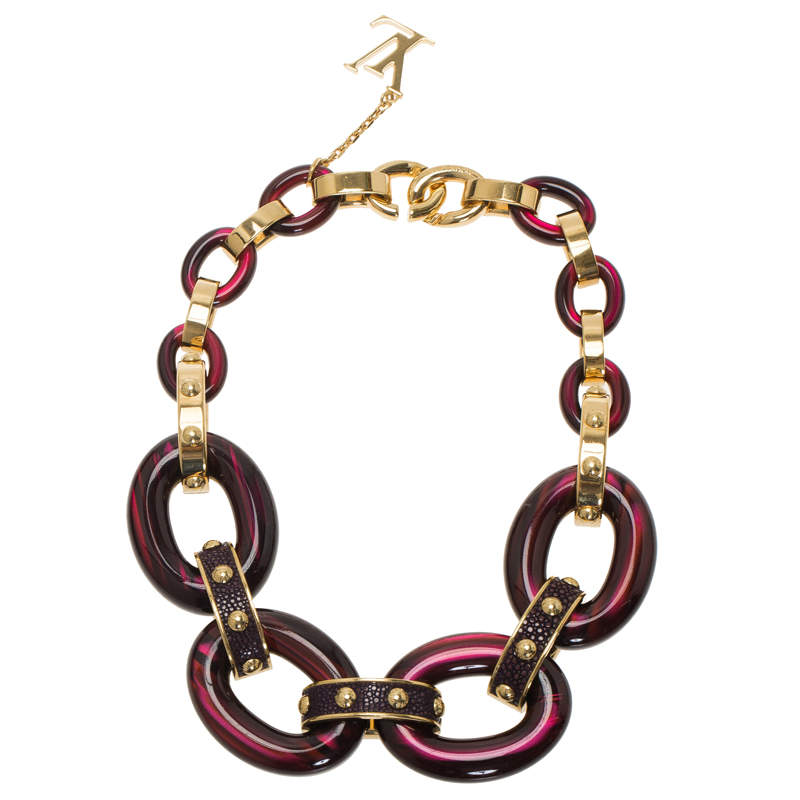 Pre Owned Louis Vuitton Gimme a Clue Resin Necklace
