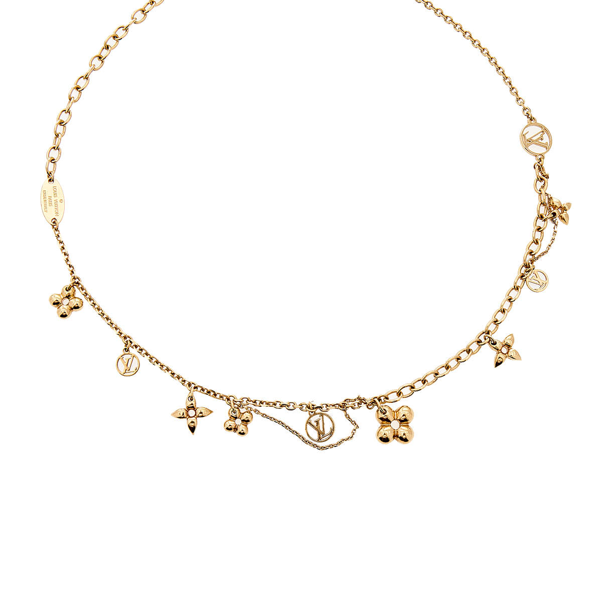 Louis Vuitton Blooming Supple Necklace, Gold