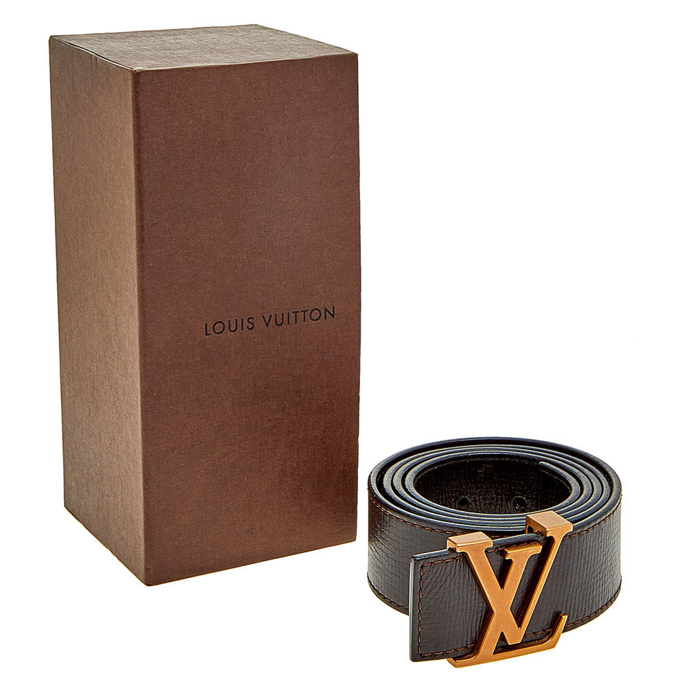 Initiales leather belt Louis Vuitton Brown size 100 cm in Cloth - 37677034