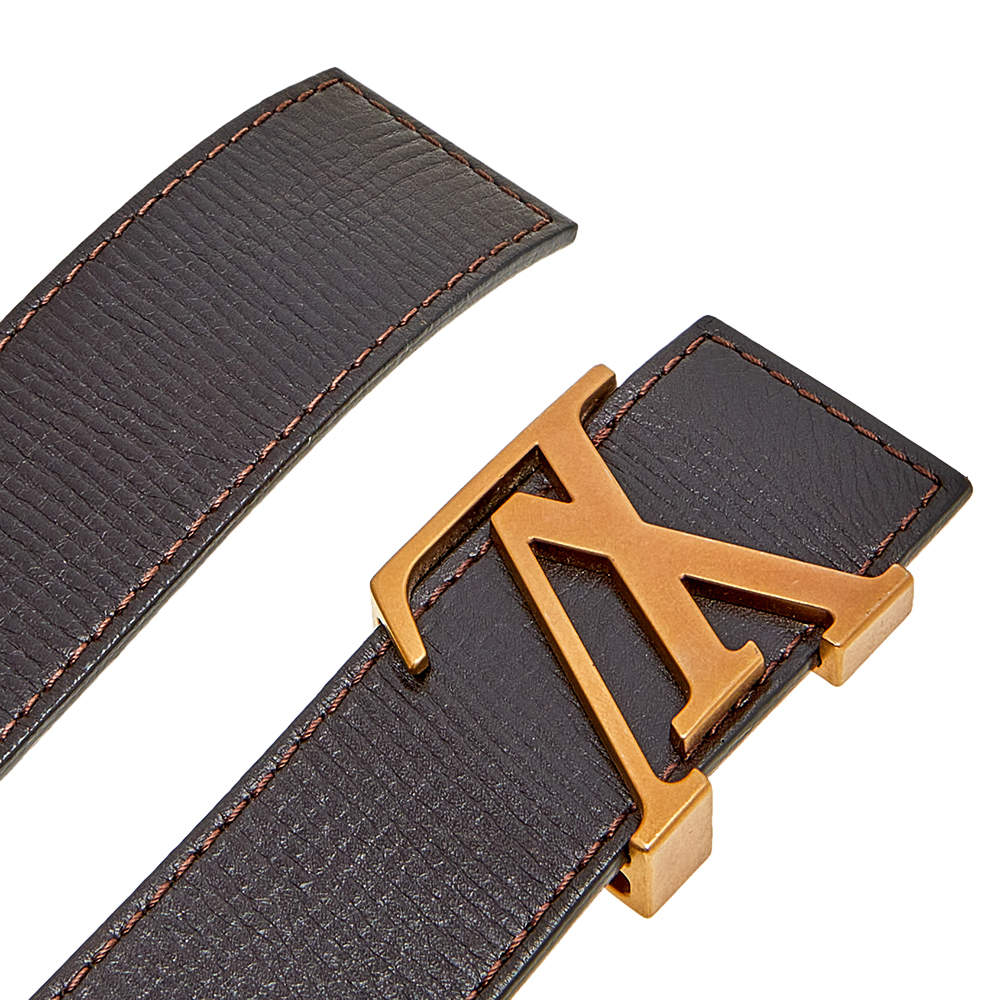 Initiales leather belt Louis Vuitton Brown size 100 cm in Leather - 29516747
