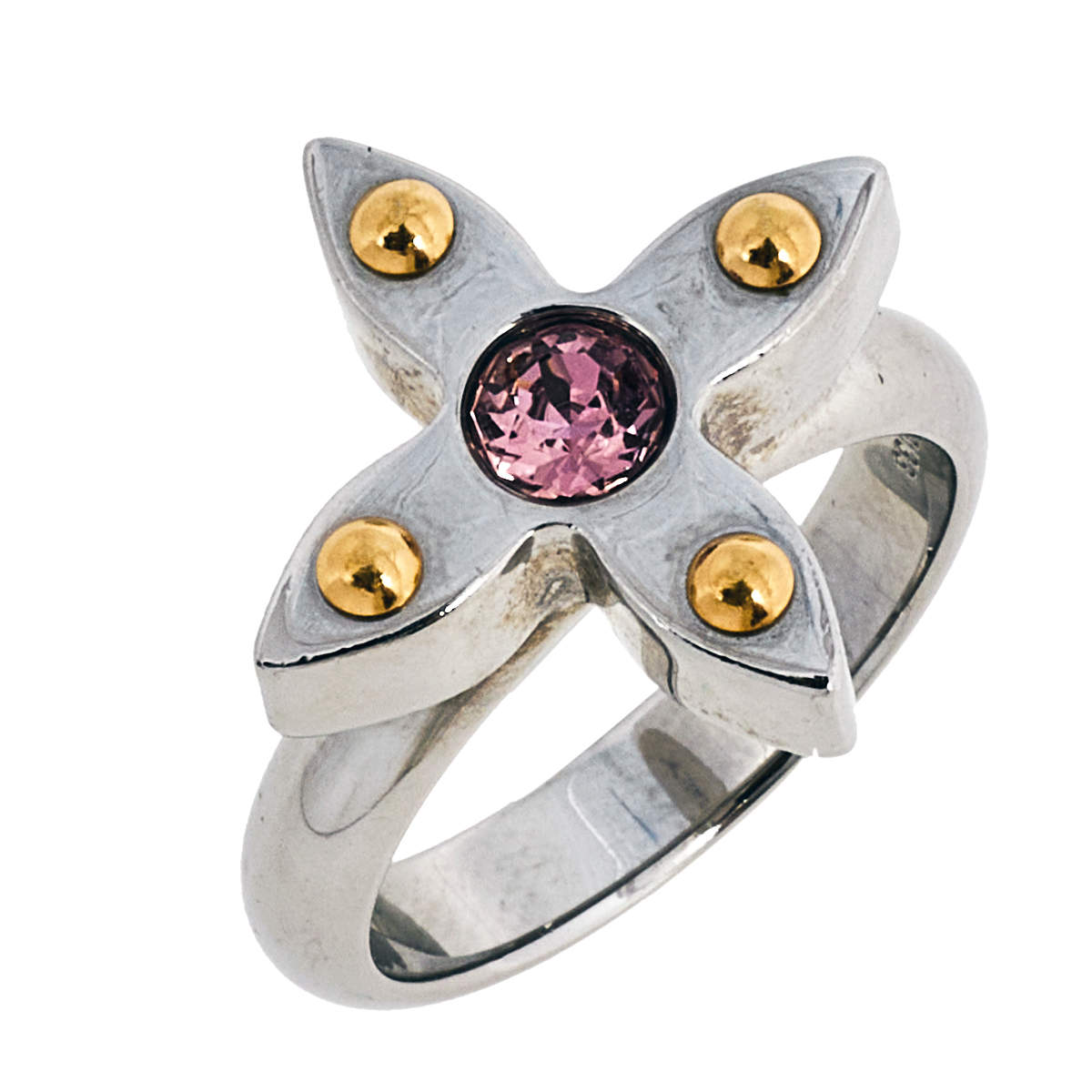 Louis Vuitton Love Letter Crystal Silver Tone Metal Ring Size L Louis  Vuitton | The Luxury Closet