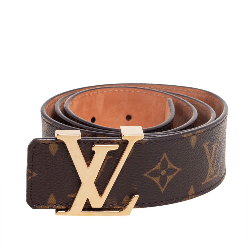 LOUIS VUITTON Monogram 20mm LV Circle Reversible Belt 80 32 Black 1211561