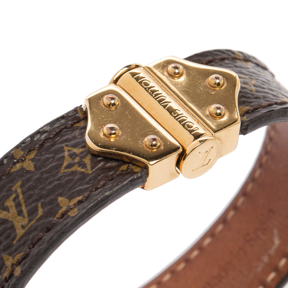 Louis Vuitton Nano Monogram Wrap Bracelet - Brown, Gold-Plated