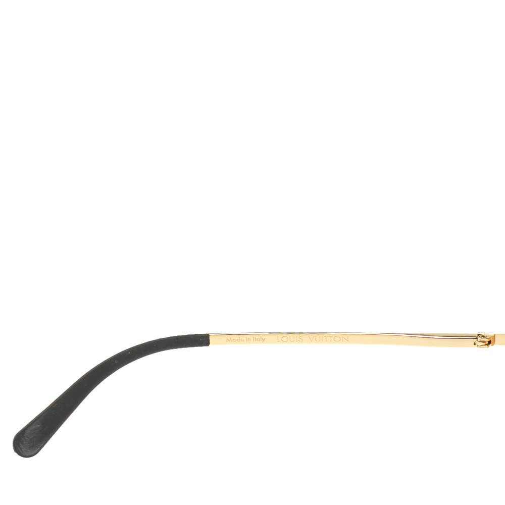 Louis Vuitton Goldtone Metal Aviator Frame Pink Lens Grease Sunglasses -  Z1471U - Yoogi's Closet