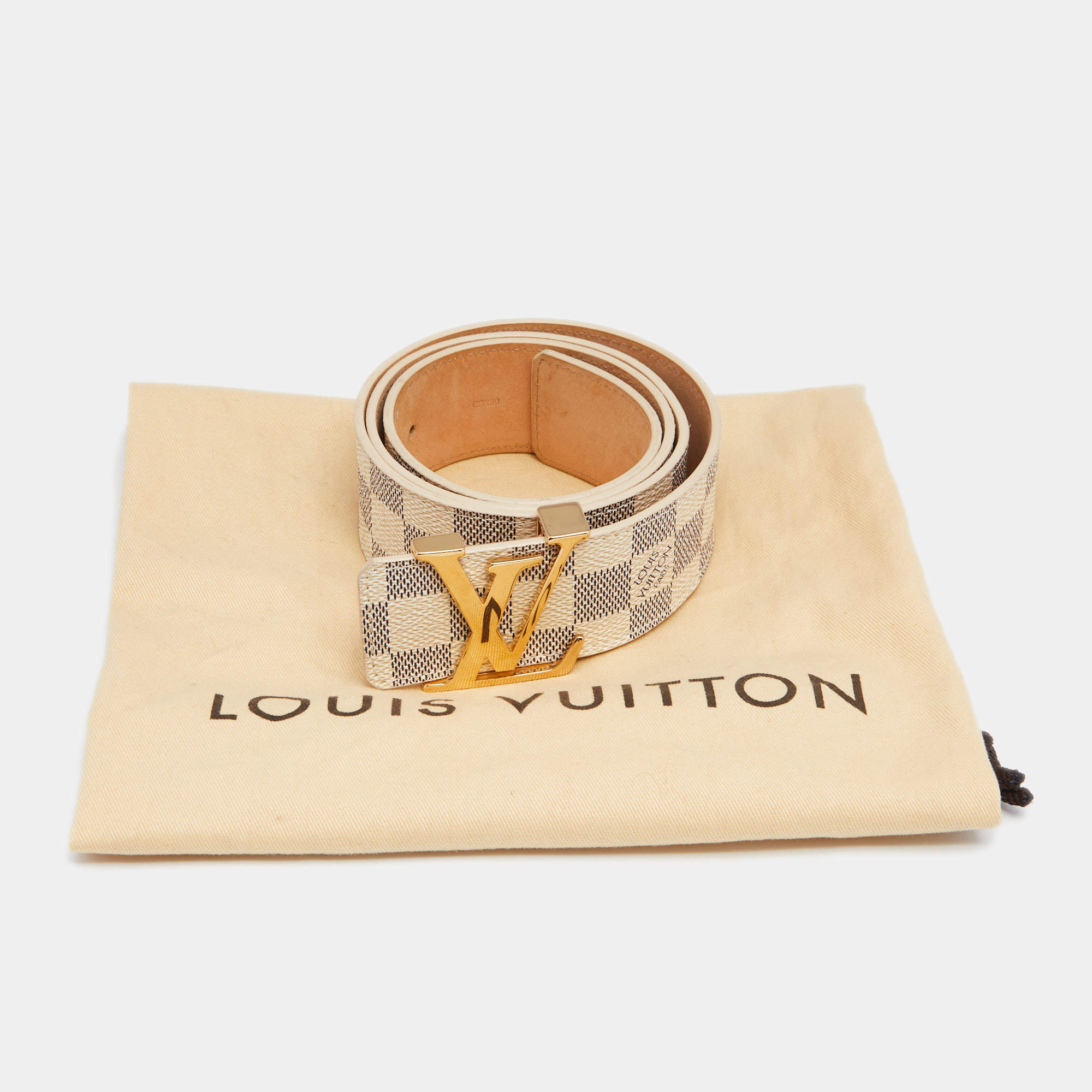 Louis Vuitton Damier Azur Canvas LV Initiales Belt 85CM Louis Vuitton
