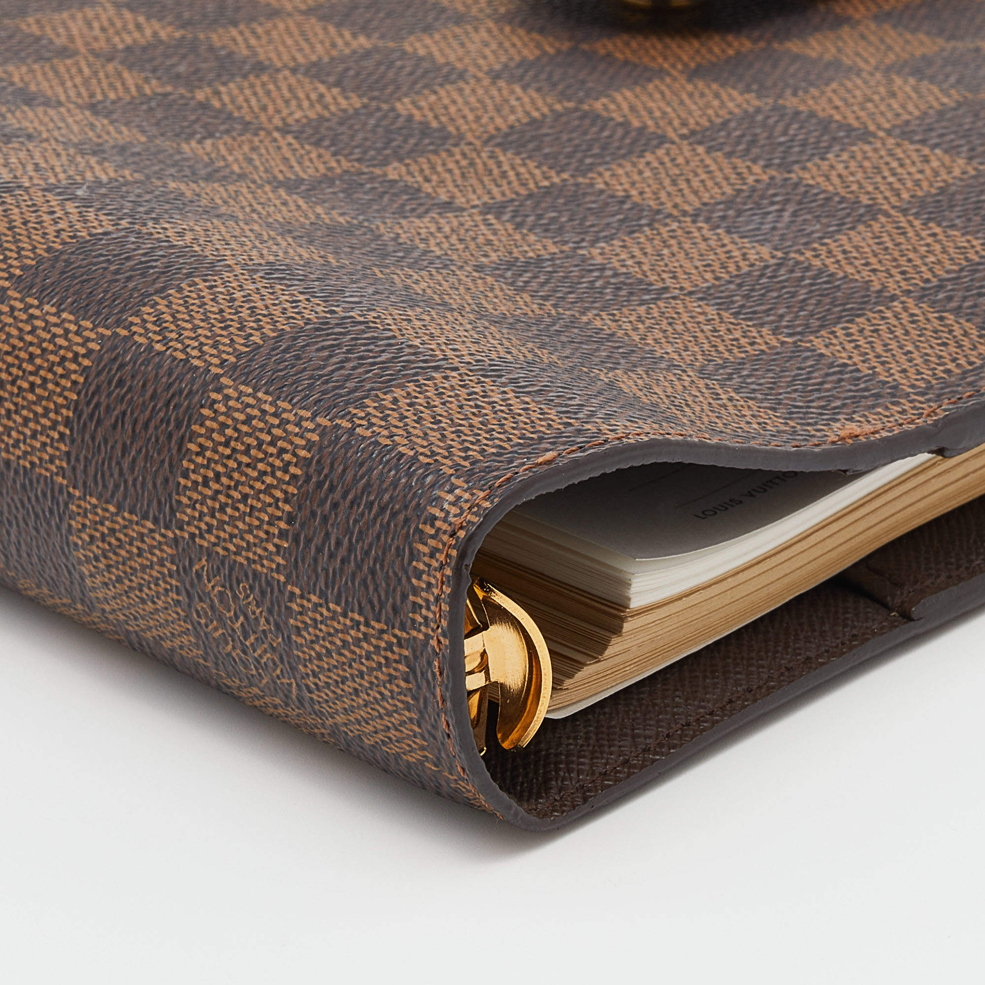 LOUIS VUITTON: Damier Ebene Large Ring Agenda Cover – Luv Luxe Scottsdale