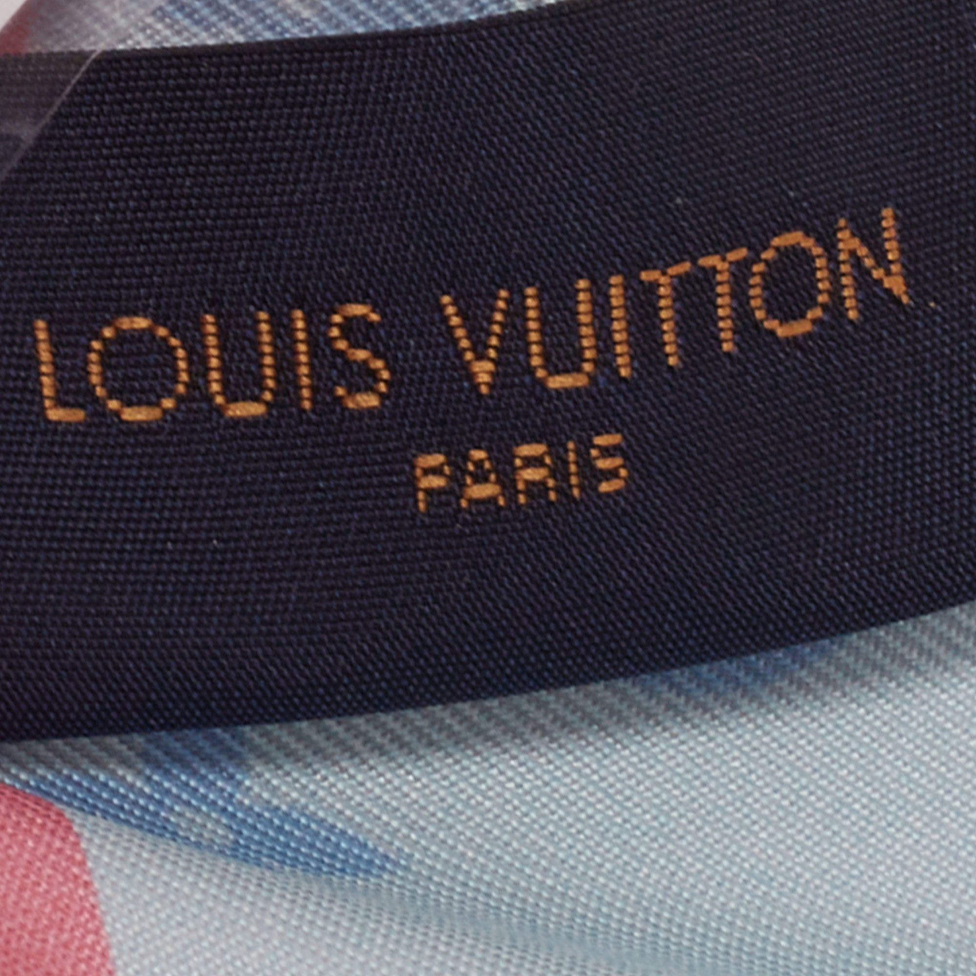 Louis Vuitton Silk Bandeau Bleu Rose Perfect Match EUC