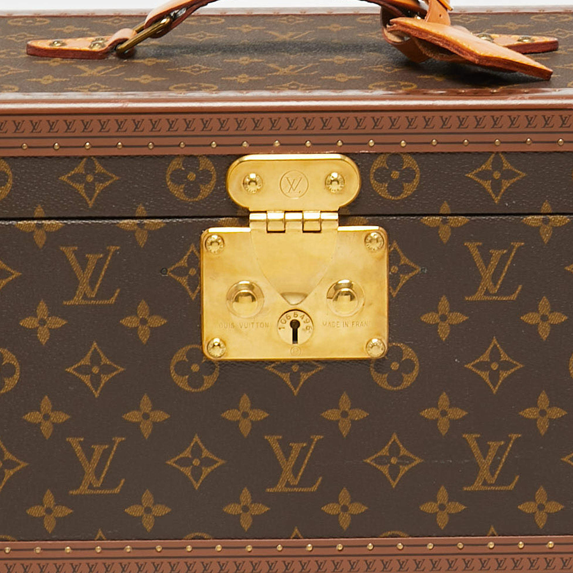 Authenticated Used Louis Vuitton Monogram Bowat Flacon M21828 Makeup Box Case  Trunk 