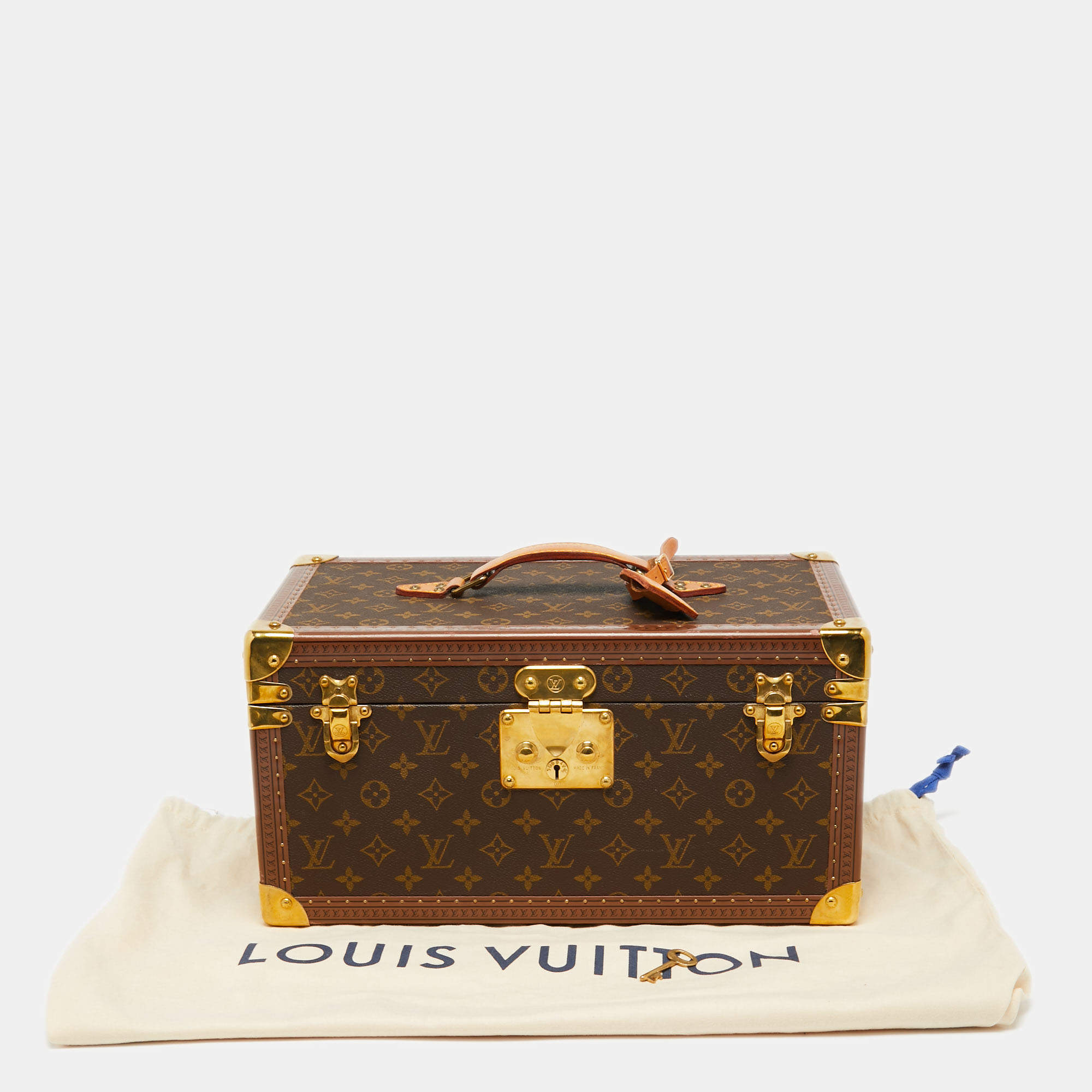 Louis Vuitton Monogram Canvas Cosmetic Case Trunk with Mirror Louis Vuitton