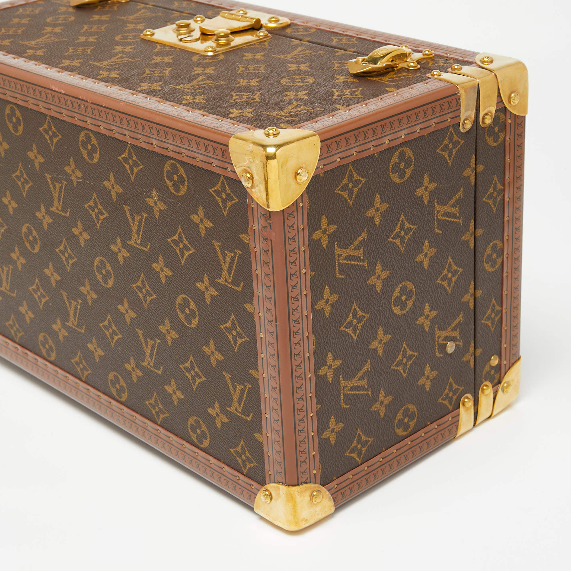 Authentic LOUIS VUITTON Monogram (trunk) Pochette Cosmetic M43615 pouch  #260