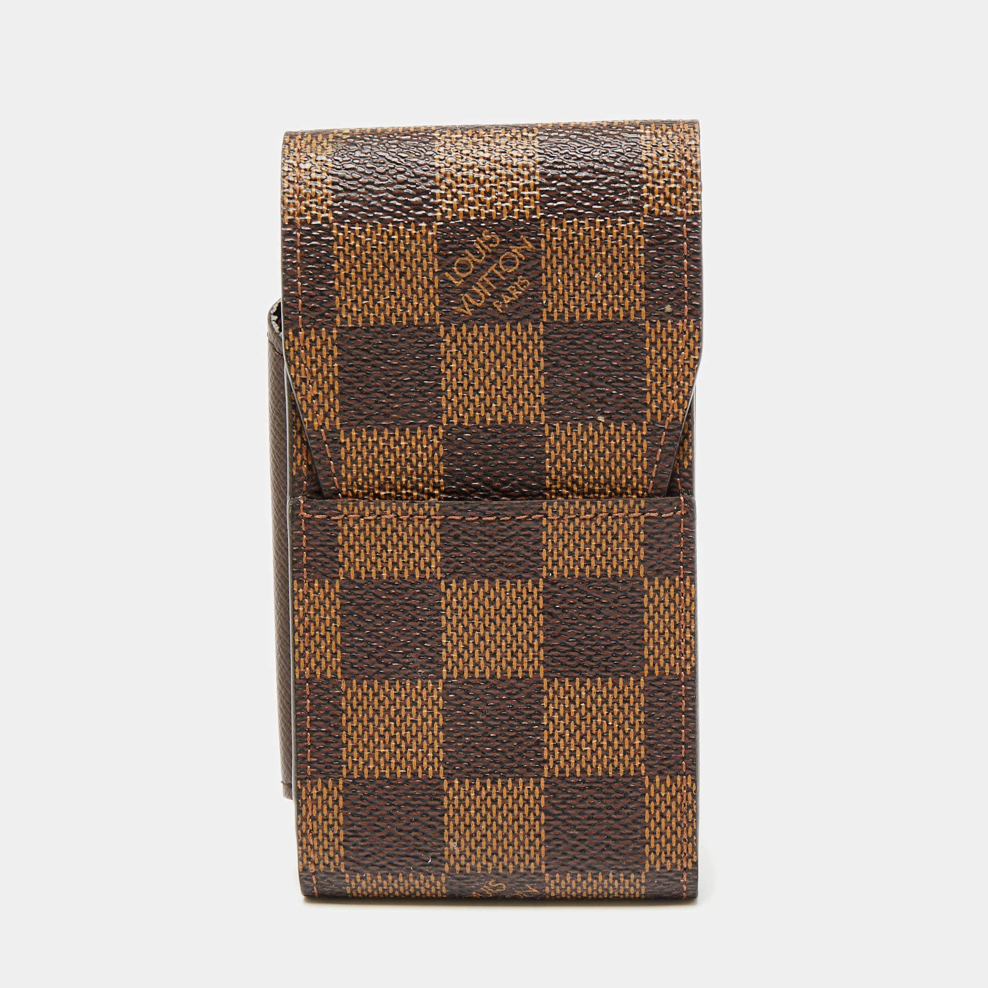 Pre Owned Louis Vuitton Damier Ebene Canvas Cigarette Case