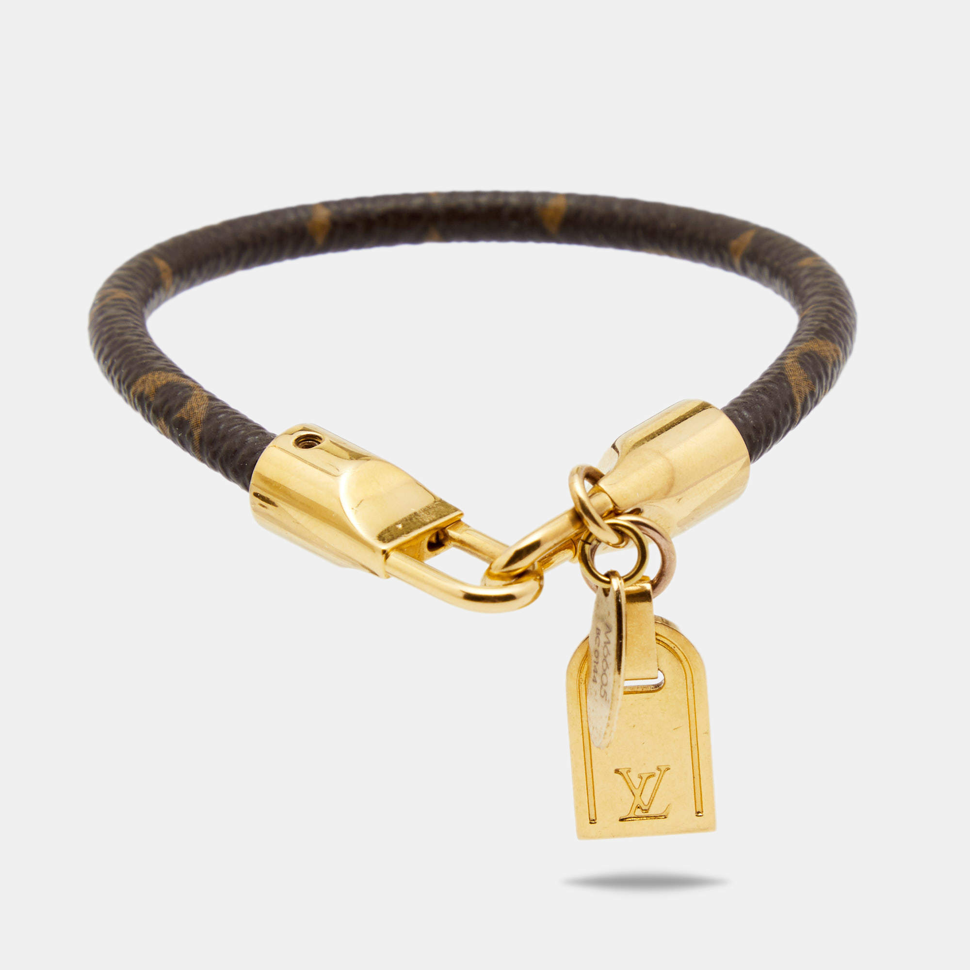 Pre Owned Louis Vuitton Brown Monogram Canvas Luck It Bracelet