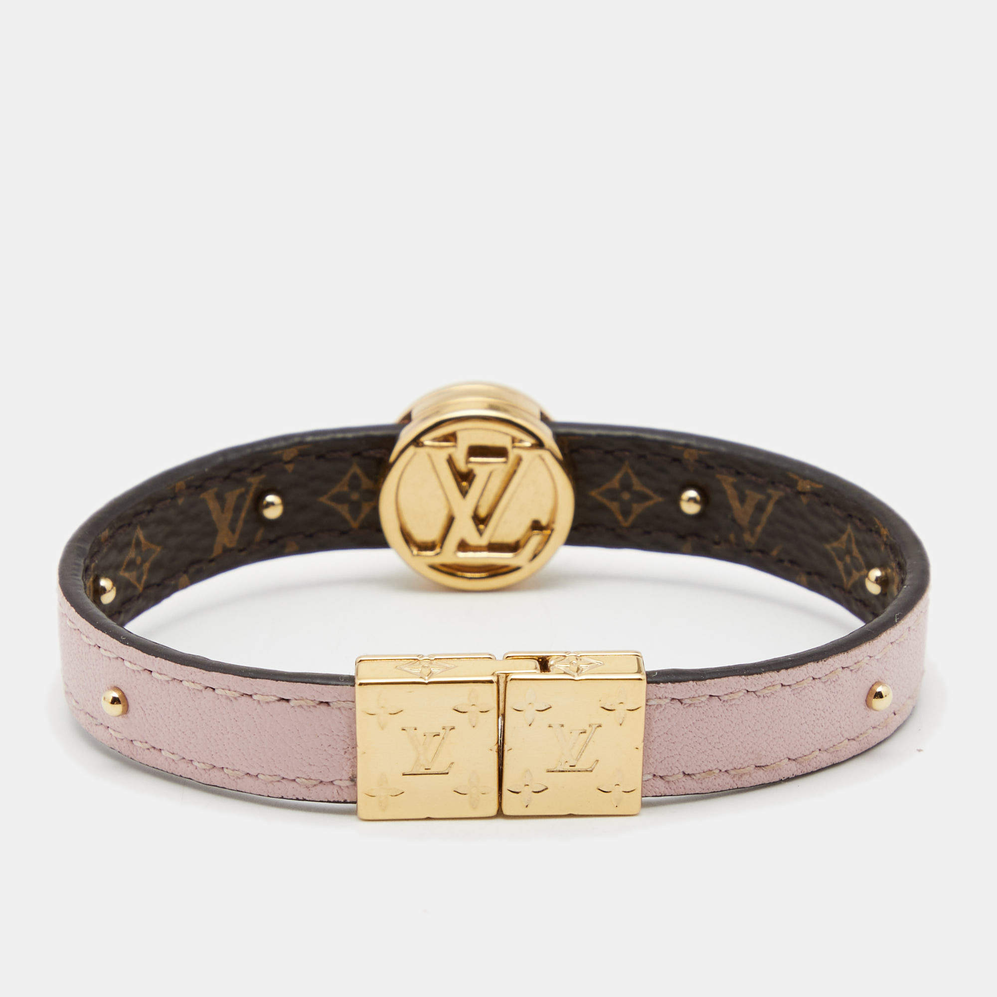Louis Vuitton LV Circle Reversible Bracelet Monogram Canvas and Leather  Brown 1553162