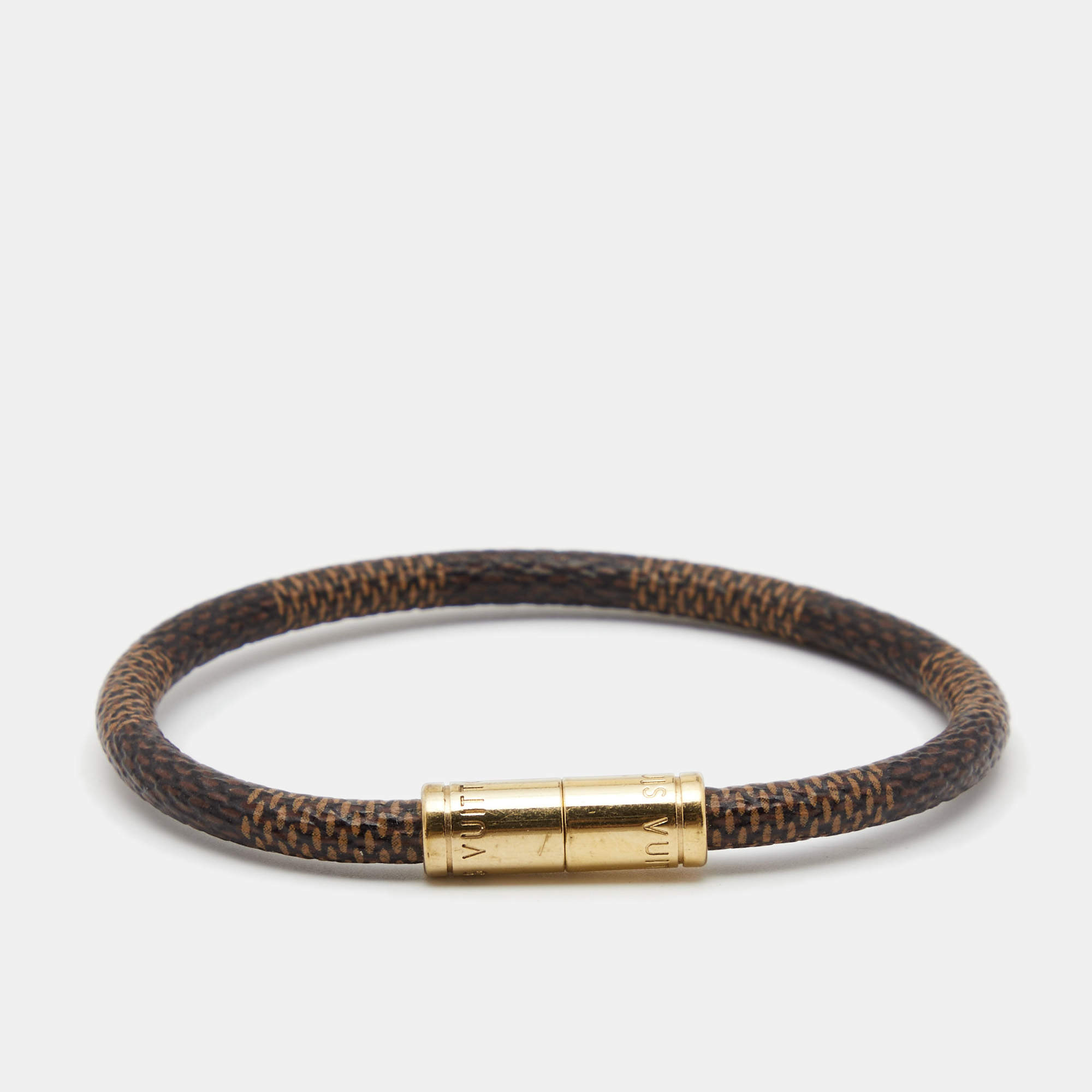 Authentic Louis Vuitton Keep It Damier Ebene Bracelet 