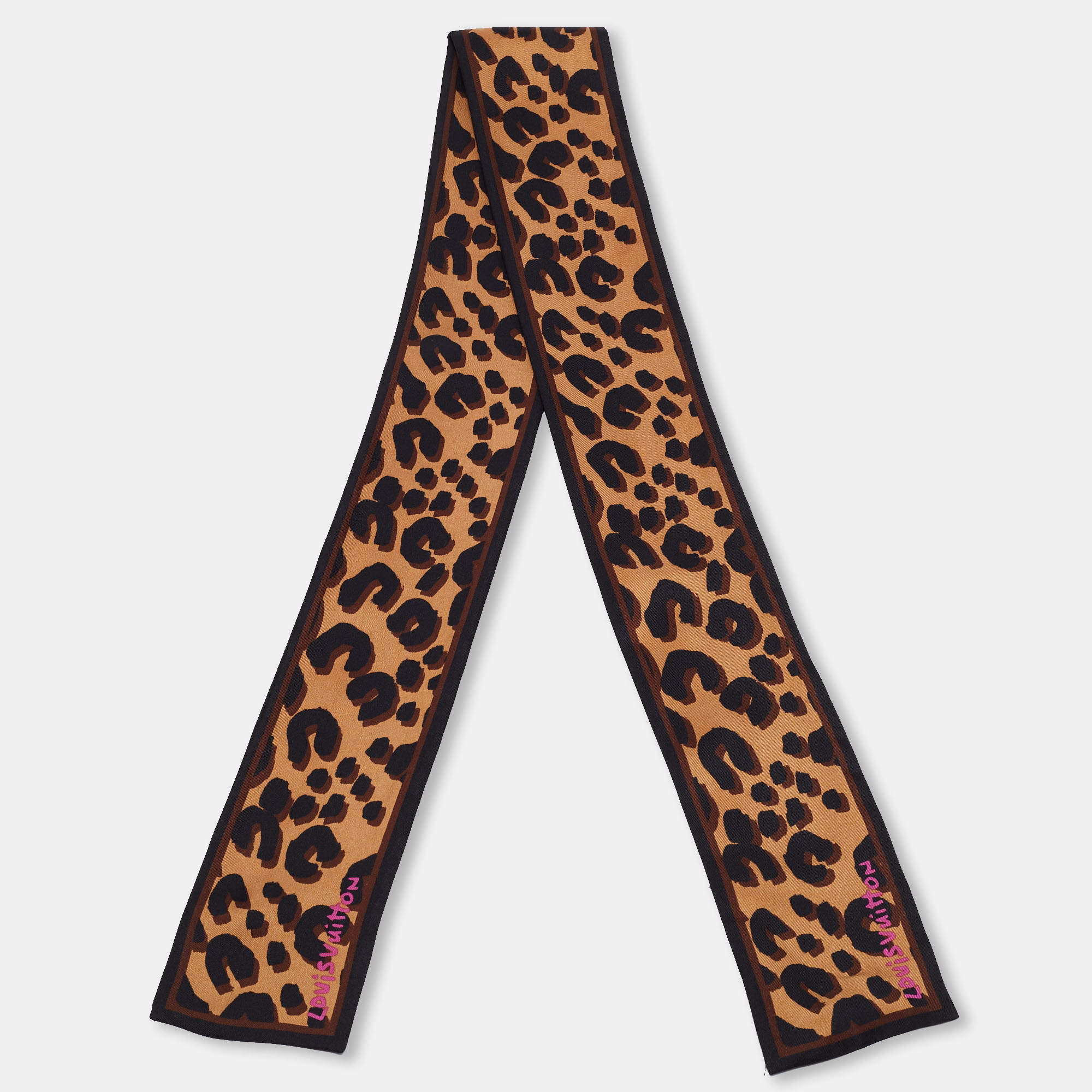 Louis Vuitton Stephen Sprouse Leopard Print Silk Bandeau Scarf