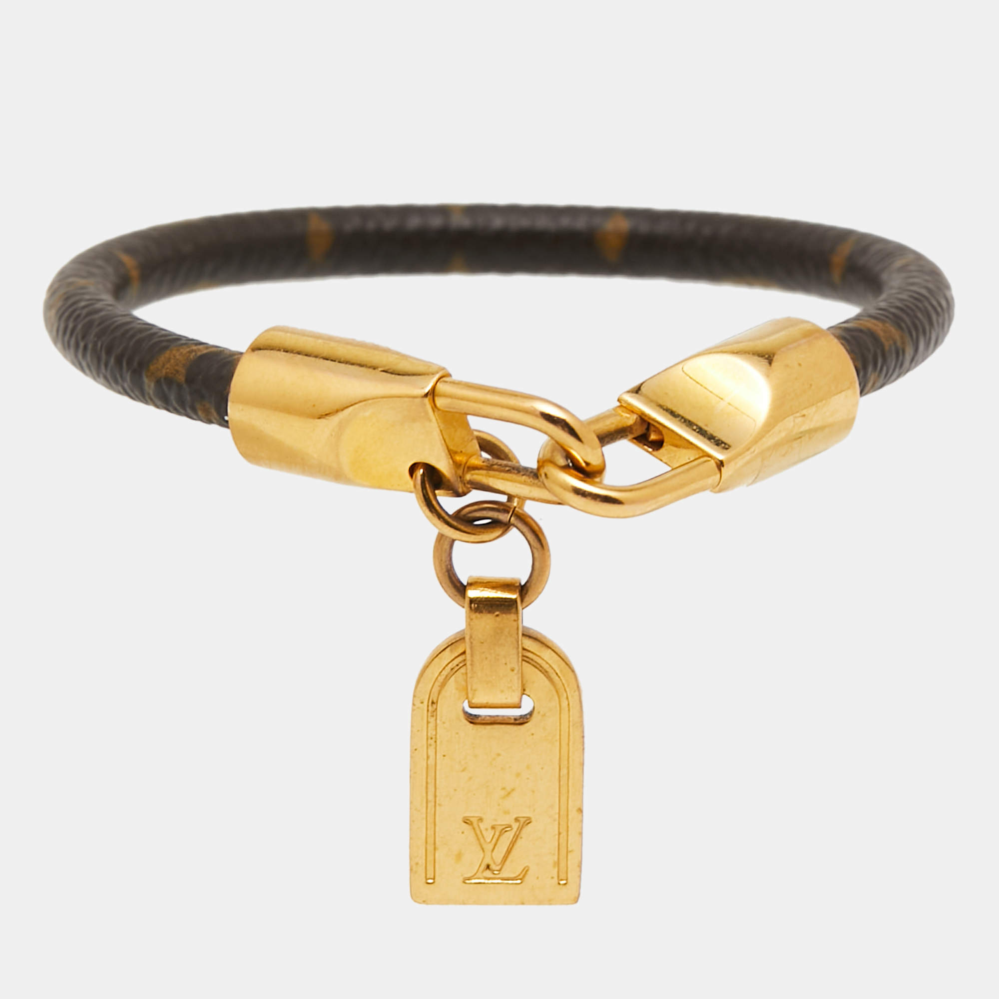 Pre Owned Louis Vuitton Brown Monogram Canvas Luck It Bracelet